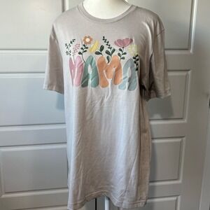 Bella Canvas Mama Floral Graphic T-Shirt Cute Mother's Day Gift‎